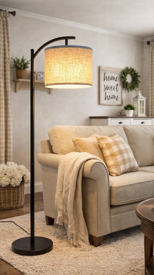ROTTOGOON Floor Lamp for Living Room – Industrial Lighting for Cozy, Modern Spaces