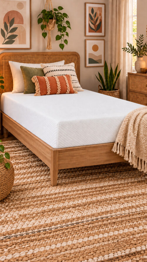 FDW Twin Gel Memory Foam Mattress Medium Firm