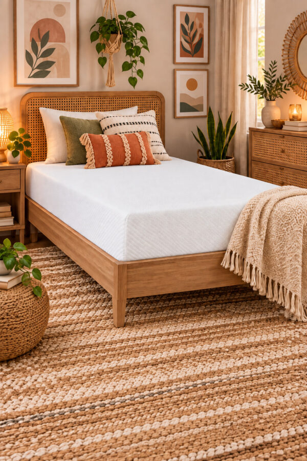 FDW Twin Gel Memory Foam Mattress Medium Firm